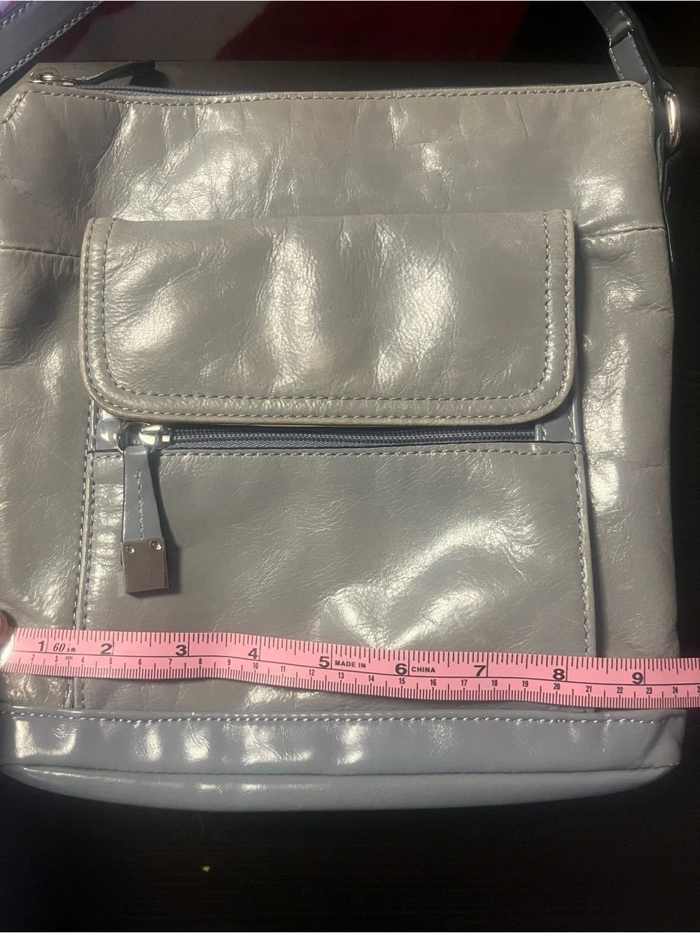 GUC Giani Bernini Leather Crossbody Bag Gray Blue
